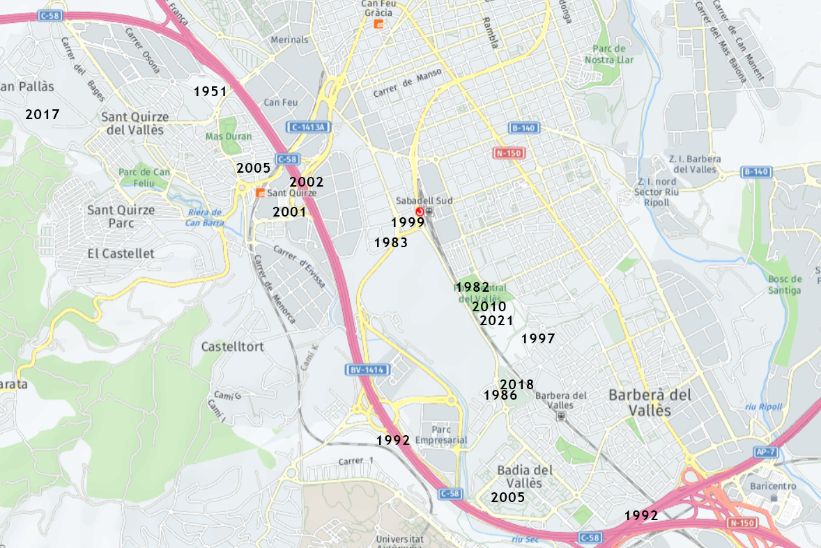 mapa accidents